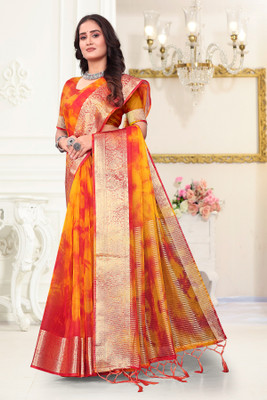 Aarunika SST Embroidered Bollywood Organza Saree(Mustard)