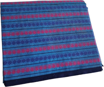 PME Woven Chettinadu Pure Cotton Saree(Blue)