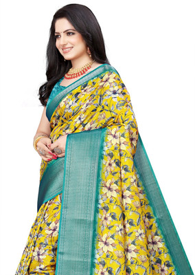 AA ONE ENTERPRISE Self Design Bollywood Cotton Silk Saree(Yellow)