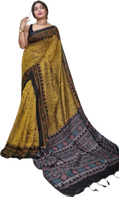 kalpana handloom Self Design Handloom Cotton Blend Saree(Multicolor)