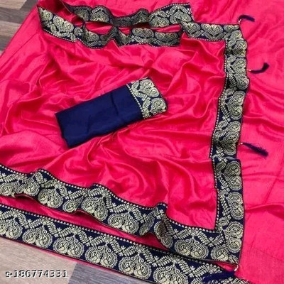 Crystallfashion Self Design Bollywood Art Silk Saree(Pink)