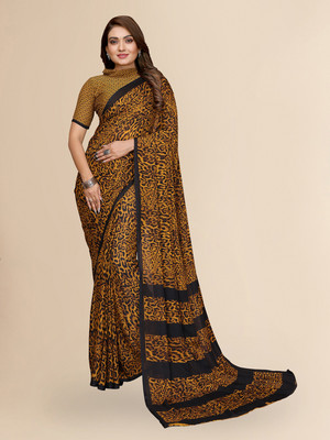 Moda Rapido Paisley Daily Wear Georgette Saree(Yellow)