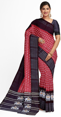 HouseOfCommon Printed Kanjivaram Cotton Blend Saree(Multicolor)