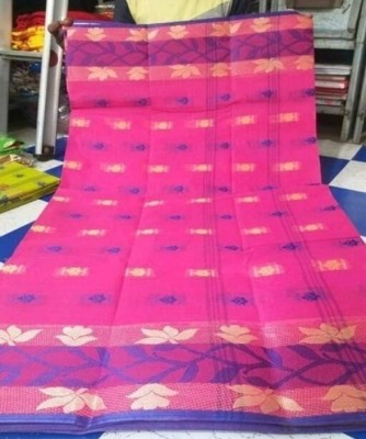 Parbati fashion Self Design Tant Pure Cotton Saree(Pink)