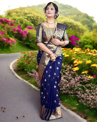 RUPSHIKA Woven Banarasi Jacquard Saree(Multicolor)