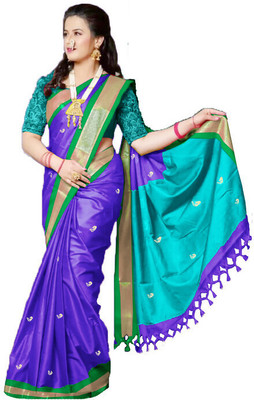 HouseOfCommon Woven Paithani Art Silk Saree(Multicolor)