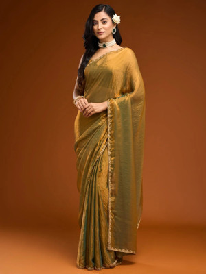 DHARMEE Silk Blend Embellished, Self Design Blouse Material