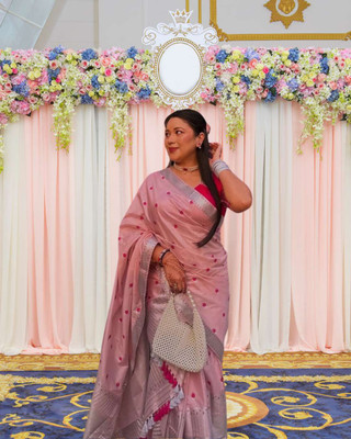 KHATI AXOMIYA Woven Mekhela Chador Silk Blend Saree(Pink)