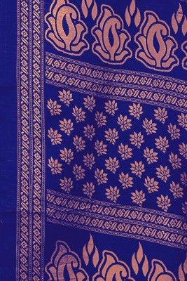 NOVELTY TRADERS Woven Kanjivaram Pure Silk Saree(Blue)