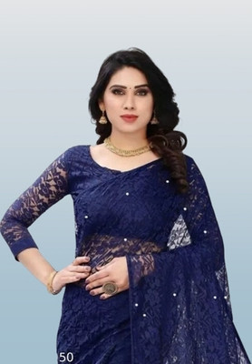 NORAFLEXx Embellished Daily Wear Brasso Saree(Blue)