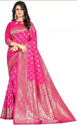 Swami Studio Printed, Self Design Bollywood Art Silk Saree(Pink)