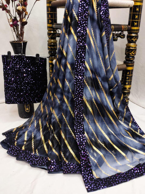 LADYSUTRA Self Design Bollywood Lycra Blend Saree(Multicolor)