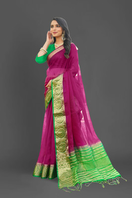 Aarunika SST Woven Bollywood Organza Saree(Multicolor)