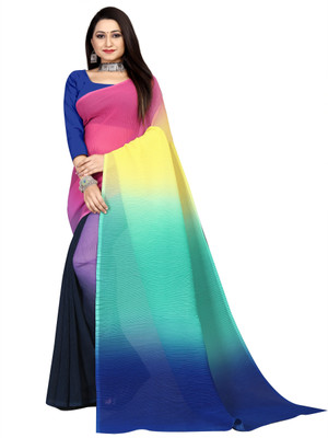 miracletex Digital Print Bollywood Georgette Saree(Multicolor)