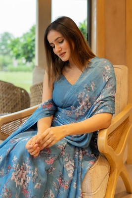 MIRCHI FASHION Floral Print Daily Wear Chiffon, Georgette Saree(Multicolor)