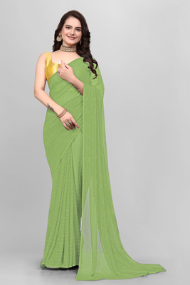 Triveni Fab Self Design Daily Wear Viscose Rayon Saree(Light Green)