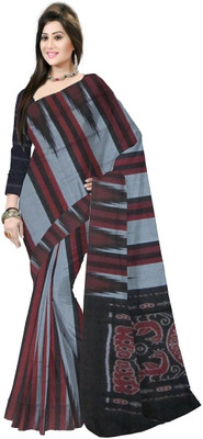 DK FASHION Self Design, Temple Border Sambalpuri Pure Cotton Saree(Multicolor)