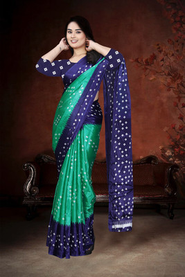 jihana fab Printed Bollywood Georgette Saree(Grey)