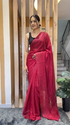 Reeta Fashion Printed Bollywood Nylon Saree(Red)