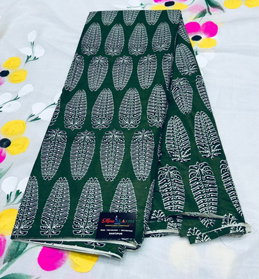 llizasboutique Woven Saree with Attached Blouse Handloom Cotton Blend Saree(Green)
