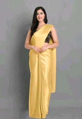 Arpita Fashion Woven Bollywood Satin Saree(Gold)