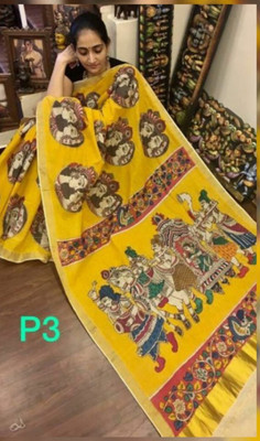 Arpita Fashion Printed, Self Design, Digital Print Bollywood Cotton Blend, Cotton Linen Saree(Multicolor)