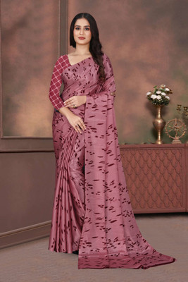 jihana fab Printed Kanjivaram Georgette, Silk Blend Saree(Maroon)