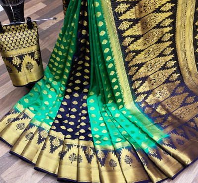 Balaji Dyed Banarasi Nylon Saree(Multicolor)