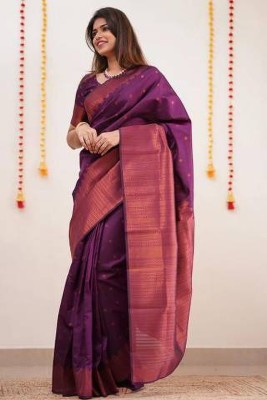 KRISHNA Self Design Banarasi Jacquard Saree(Pink)