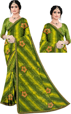 Bhajwaj And Sons Saree Self Design Daily Wear Georgette Saree(Light Green)