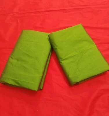 Mix part Uka ju mekhela Codor Woven, Solid/Plain Mekhela Chador Pure Silk, Art Silk Saree(Green, Light Green)