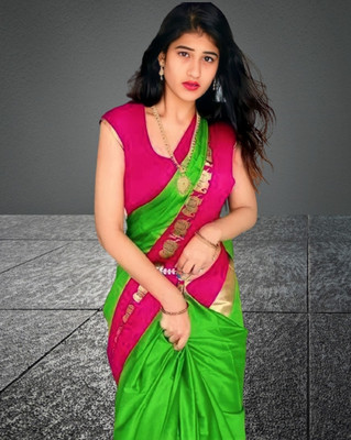 Mortal Textile Printed Assam Silk Cotton Silk Saree(Maroon)