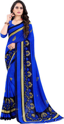 Leelavati Printed Bollywood Georgette Saree(Blue)