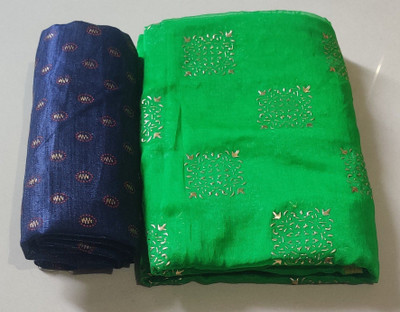 HouseOfCommon Embellished Bollywood Polyester Saree(Light Green)