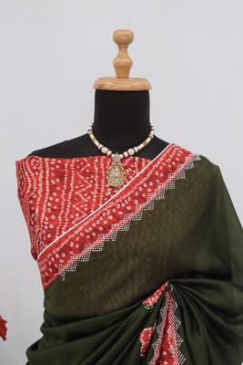 ZOYAL ENTERPRISE Printed Bollywood Silk Blend Saree(Light Green)