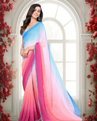 Jayu Printed Bollywood Georgette Saree(Multicolor)