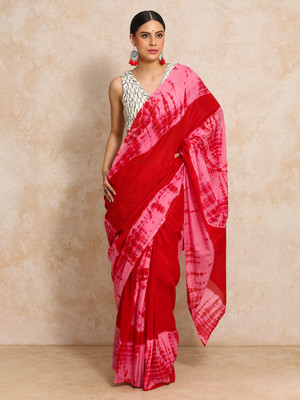 Moara Dyed Daily Wear Pure Cotton Saree(Red)