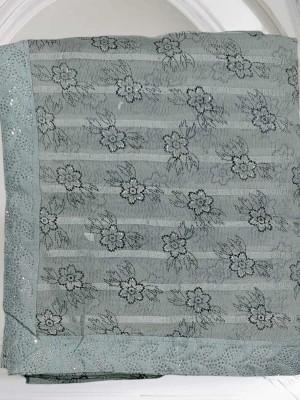 DEEPAK Woven Banarasi Silk Blend Saree(Grey)