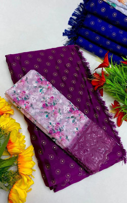 Ethina Fashion Dyed Bollywood Brasso Saree(Magenta)