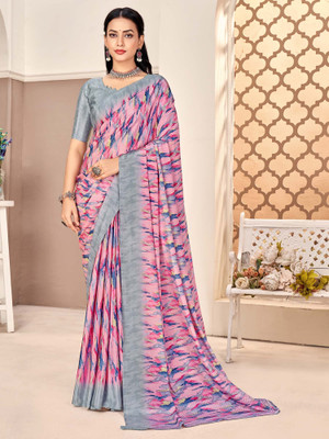 Divastri Printed Chinnalapattu Crepe Saree(Pink)