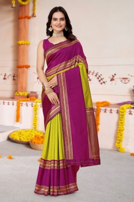1 AZ Woven Bollywood Pure Silk, Art Silk Saree(Light Green)