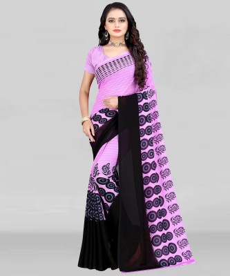 Leelavati Printed Daily Wear Georgette Saree(Pink)