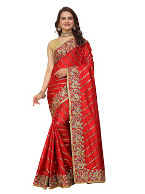 Tejal Creation Self Design Bollywood Art Silk Saree(Red)