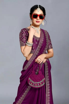 Suntex Embroidered Bollywood Georgette Saree(Blue)