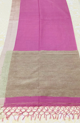 HERand ME Woven Handloom Pure Cotton Saree(Pink)