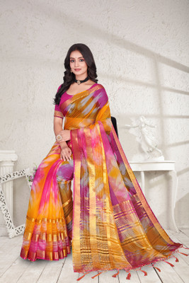 Aarunika LGF Digital Print Bollywood Art Silk Saree(Multicolor)