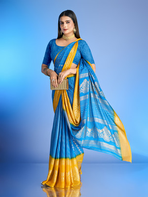 AVM SILK MILLS Printed Bollywood Chiffon Saree(Multicolor)