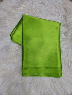 Arpita Fashion Solid/Plain Bollywood Pure Silk, Satin Saree(Light Green)
