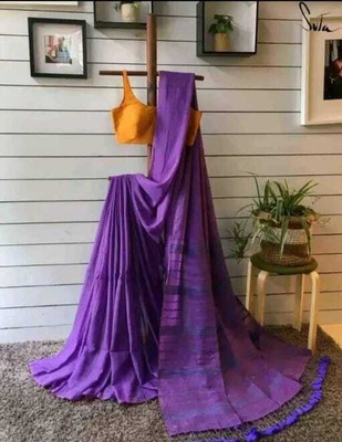 Maa laxmi saree center Self Design Tant Pure Cotton Saree(Multicolor)