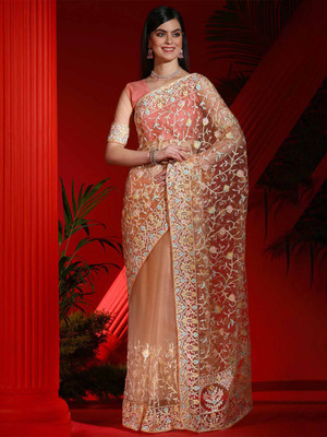 Divastri Embellished Bollywood Georgette Saree(Pink)